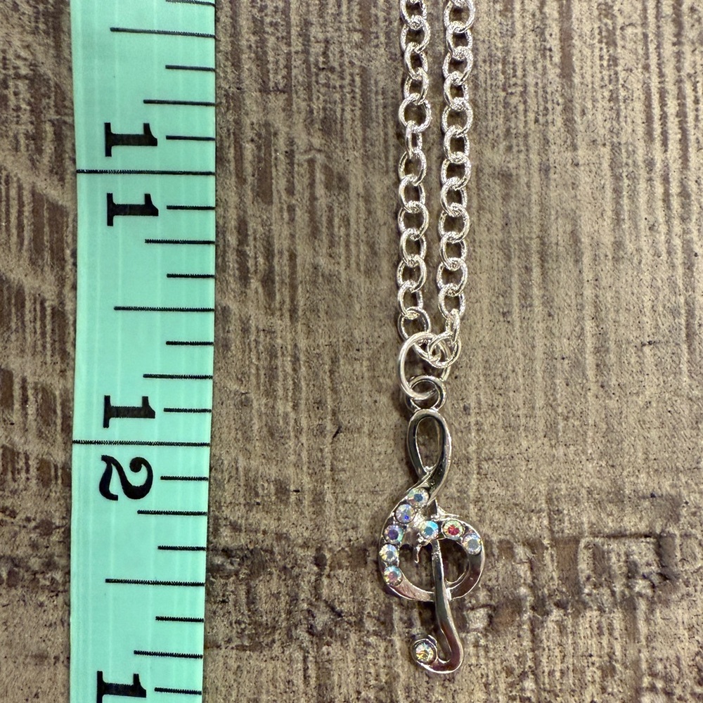 Treble Clef Pendant Silver Plated Necklace - Picture 4 of 6